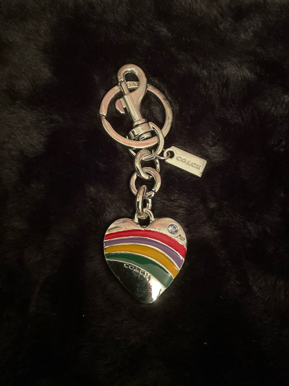 NWOT Keychain, Bag charm- Rainbow Heart